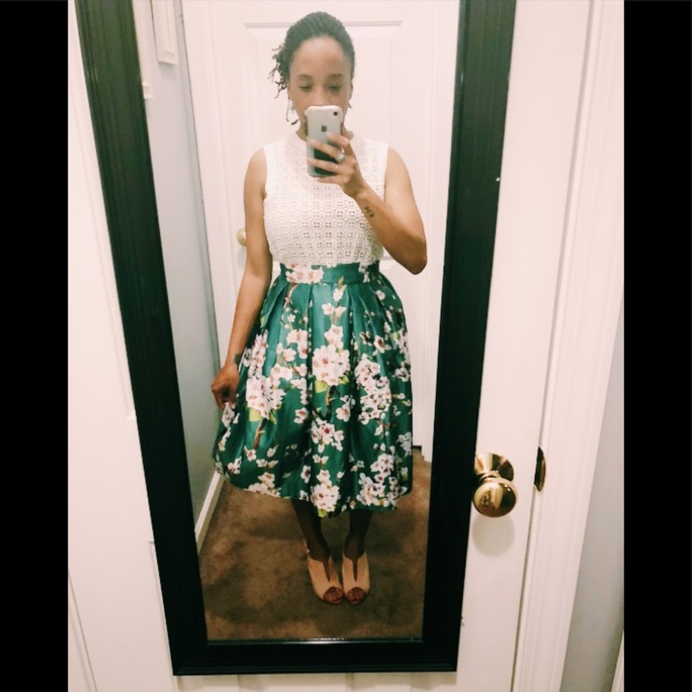 Green cherry blossom 🌸 skirt